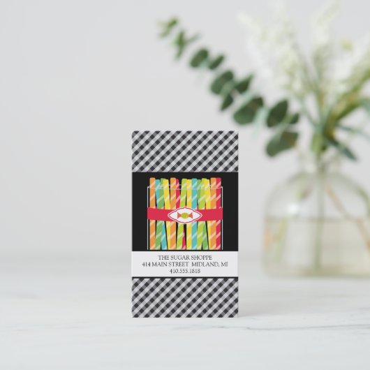 Cartes de visite de la boutique de bonbons (Debout devant)