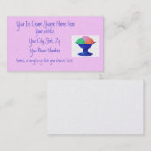 Cartes de visite de la boutique de crème glacée (Devant / Derrière)