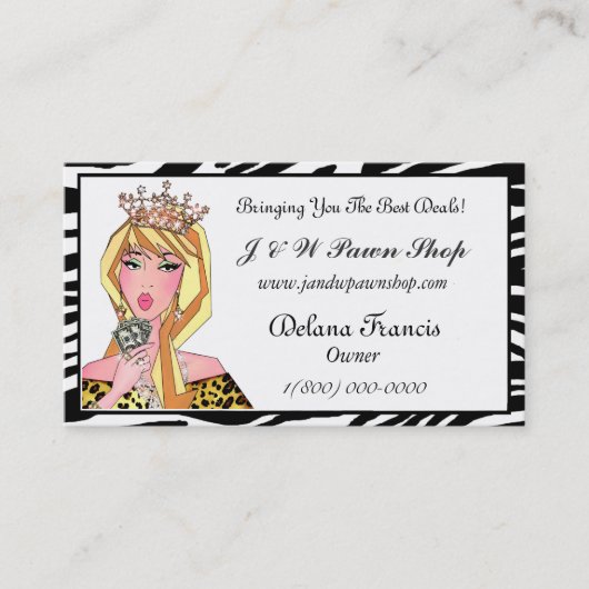 Cartes de visite de la Boutique de pion (Devant)