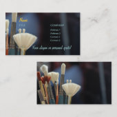 Cartes de visite de la brosse de l'artiste (Devant / Derrière)