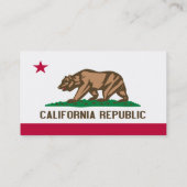 Cartes de visite de la CALIFORNIE (Dos)