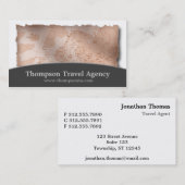 Cartes de visite de la carte des agents de voyage (Devant / Derrière)