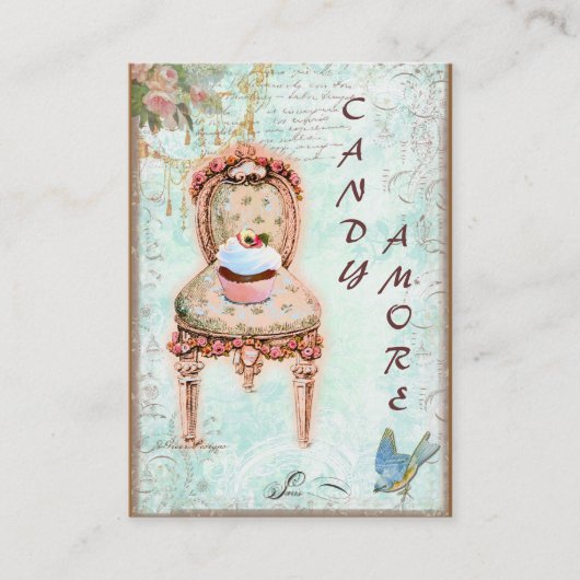 Cartes de visite de la chaire victorienne Cupcake (Devant)
