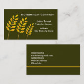 Cartes de visite de la Compagnie du blé (Devant / Derrière)