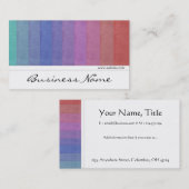 Cartes de visite de la conception 5 de palette de (Devant / Derrière)