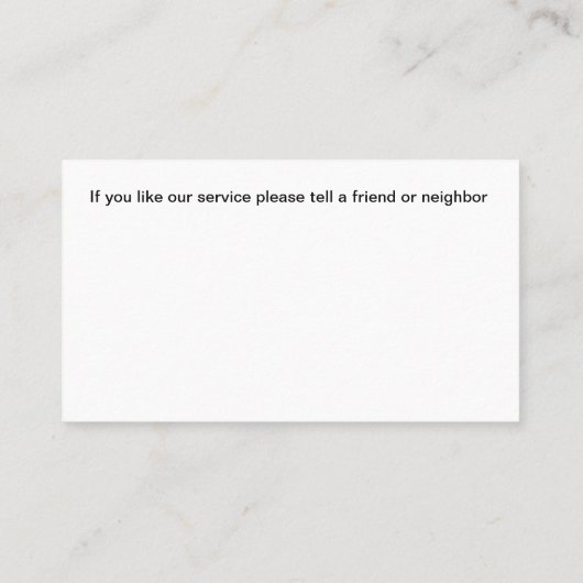 Cartes de visite de la construction d'amélioration (Dos)