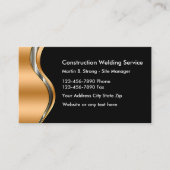 Cartes de visite de la construction de soudure (Devant)