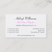 Cartes de visite de la corbeille rose (Dos)