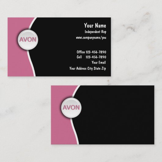 Cartes de visite de la cosmétique (Devant / Derrière)