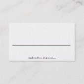 Cartes de visite de la Couronne Brown or de style  (Dos)