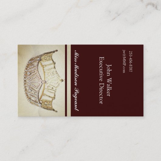 Cartes de visite de la Couronne Brown or de style  (Devant)