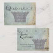 Cartes de visite de la couronne de la Reine (Devant / Derrière)