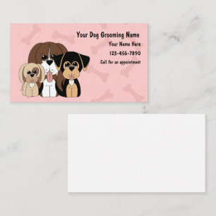 Cartes de visite de la culture de chien mignon