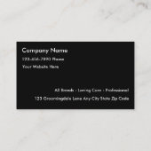 Cartes de visite de la culture de marionnettes cla (Dos)