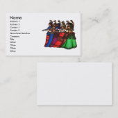 Cartes de visite de la danseuse du ventre de la li (Devant / Derrière)