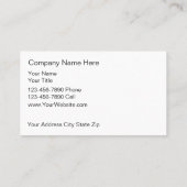 Cartes de visite de la faune zébrée (Dos)