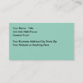 Cartes de visite de la fenêtre de couverture (Dos)