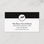 Cartes de visite de la ferme laitière (Devant)