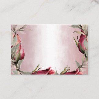 Cartes de visite de la flore de l'aquarelle