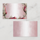 Cartes de visite de la flore de l'aquarelle (Devant / Derrière)