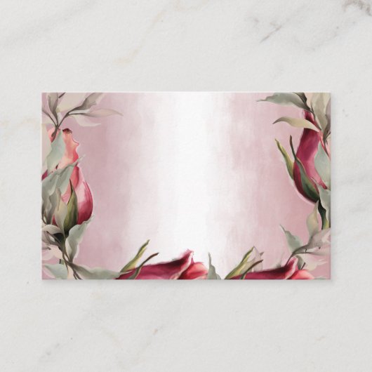 Cartes de visite de la flore de l'aquarelle (Devant)