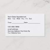 Cartes de visite de la formation de chien et de ch (Dos)