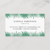 Cartes de visite de la frontière des feuilles trop (Dos)