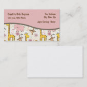 Cartes de visite de la garde des enfants (Devant / Derrière)