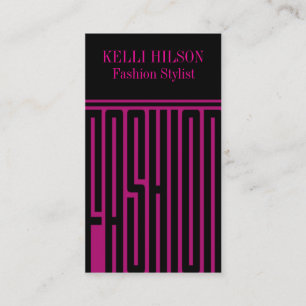 Cartes de visite de la liste de mode rose