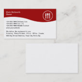 Cartes de visite de la livraison de nourriture (Devant / Derrière)