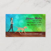 Cartes de visite de la marche des chiens et des so (Dos)