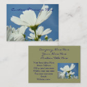 Cartes de visite de la nature Fleurs de marguerite (Devant / Derrière)