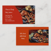 Cartes de visite de la nourriture de la maman (Devant / Derrière)