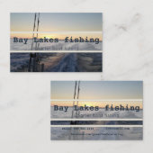 Cartes de visite de la pêche en bateau (Devant / Derrière)