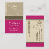 Cartes de visite de la petite Birdie Custom (fuchs (Devant / Derrière)