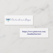 Cartes de visite de la petite libellule (Devant / Derrière)