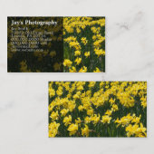 Cartes de visite de la photographie florale (Devant / Derrière)