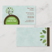 Cartes de visite de la pouponnière de Tree House (Devant / Derrière)