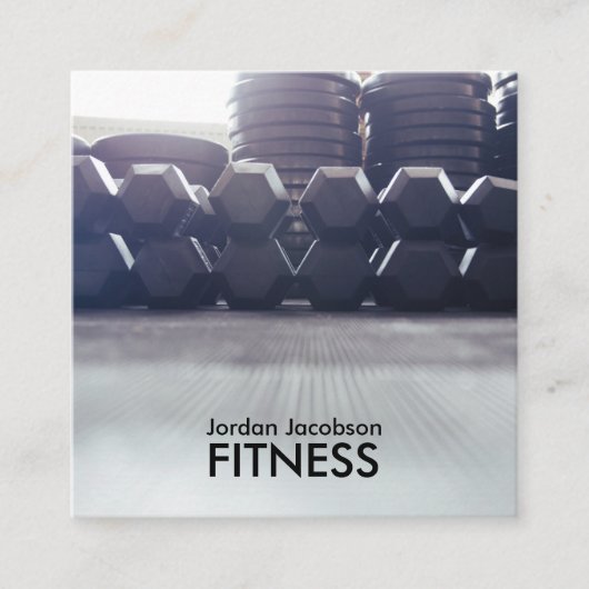 Cartes de visite de la remise en forme de Dumbbell (Devant)