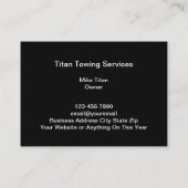 Cartes de visite de la route de camion automobile (Dos)