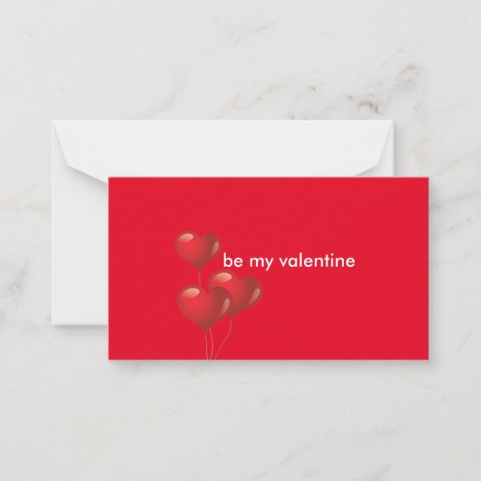 Cartes de visite de la Saint Valentin (Devant)