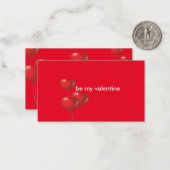 Cartes de visite de la Saint Valentin (Devant/Arrière en situation)