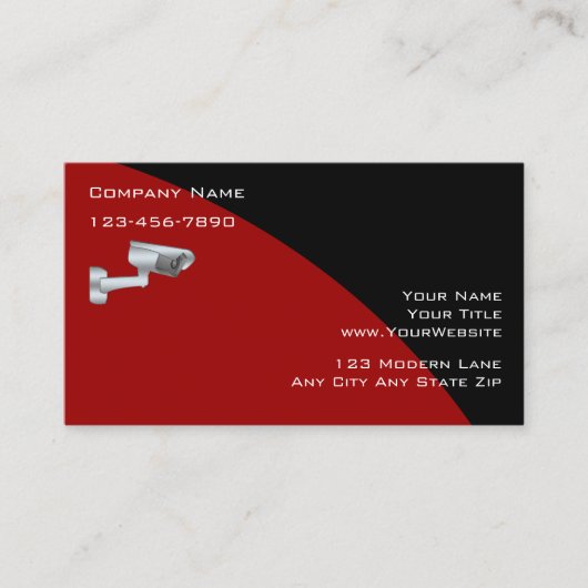 Cartes de visite de la sécurité de surveillance (Devant)