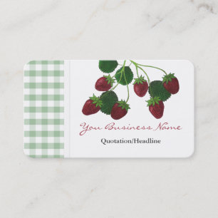 Cartes de visite de la vigne aux fraises