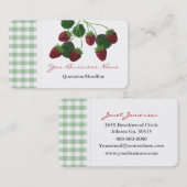 Cartes de visite de la vigne aux fraises (Devant / Derrière)