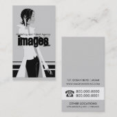 Cartes de visite de l'agence de modélisation et de (Devant / Derrière)