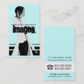 Cartes de visite de l'agence de modélisation et de (Devant / Derrière)