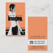 Cartes de visite de l'agence de modélisation et de (Devant / Derrière)