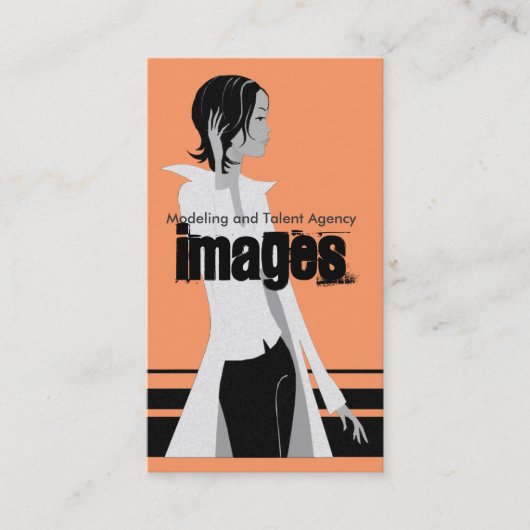 Cartes de visite de l'agence de modélisation et de (Devant)