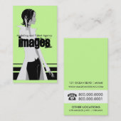 Cartes de visite de l'agence de modélisation et de (Devant / Derrière)